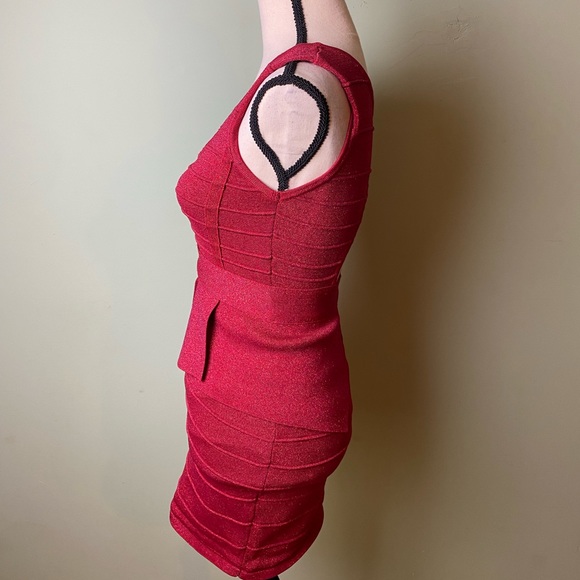 Red Mini Dress - Picture 2 of 4